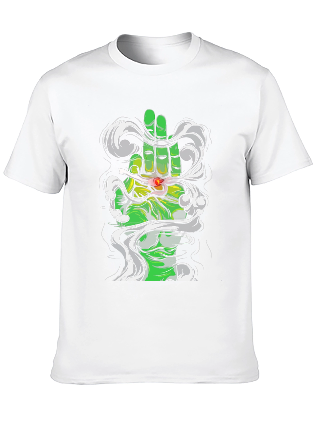 Camiseta Negra Diseño Mano Hulk Fumando