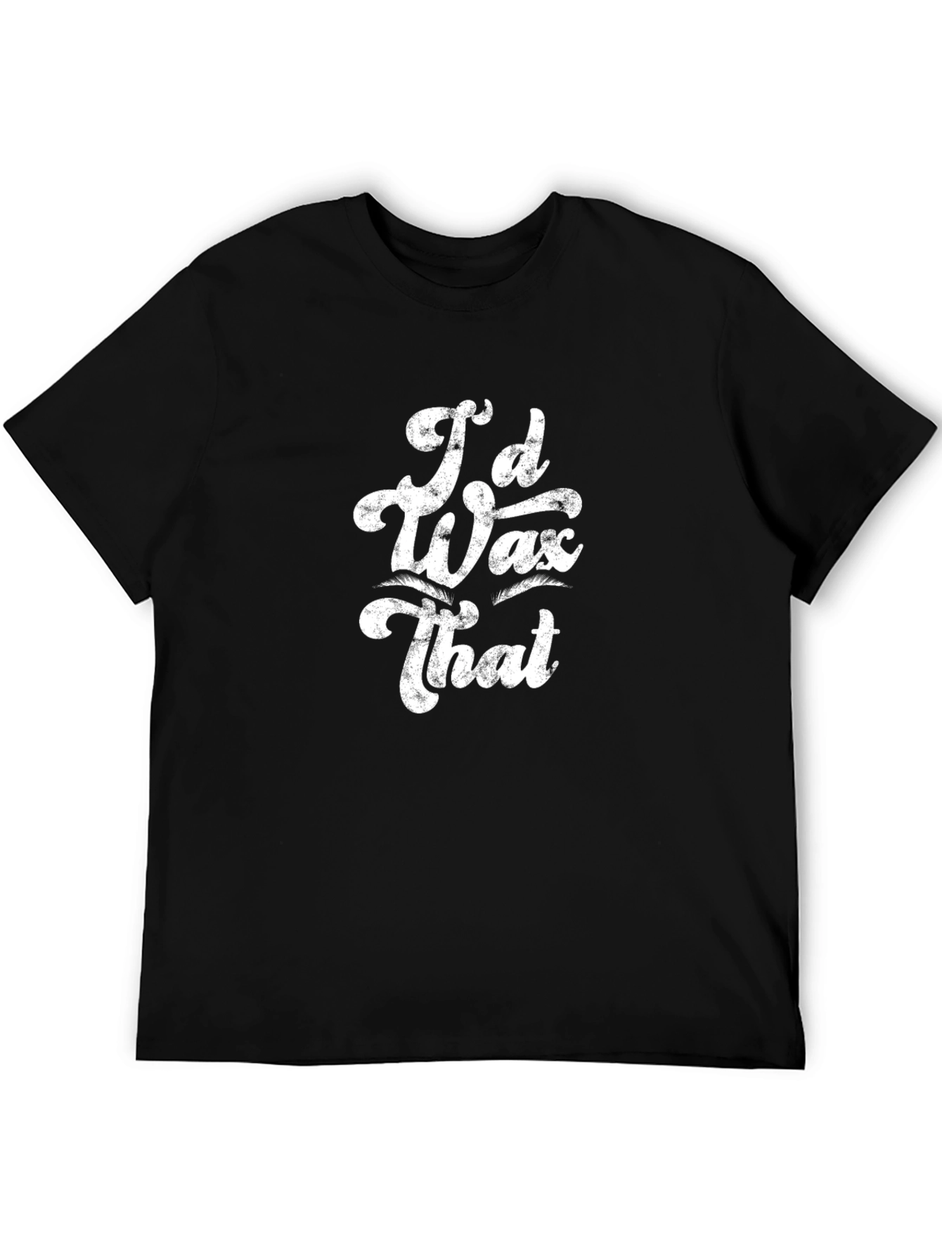 Camiseta Negra con Diseño Humorístico Id Wax That