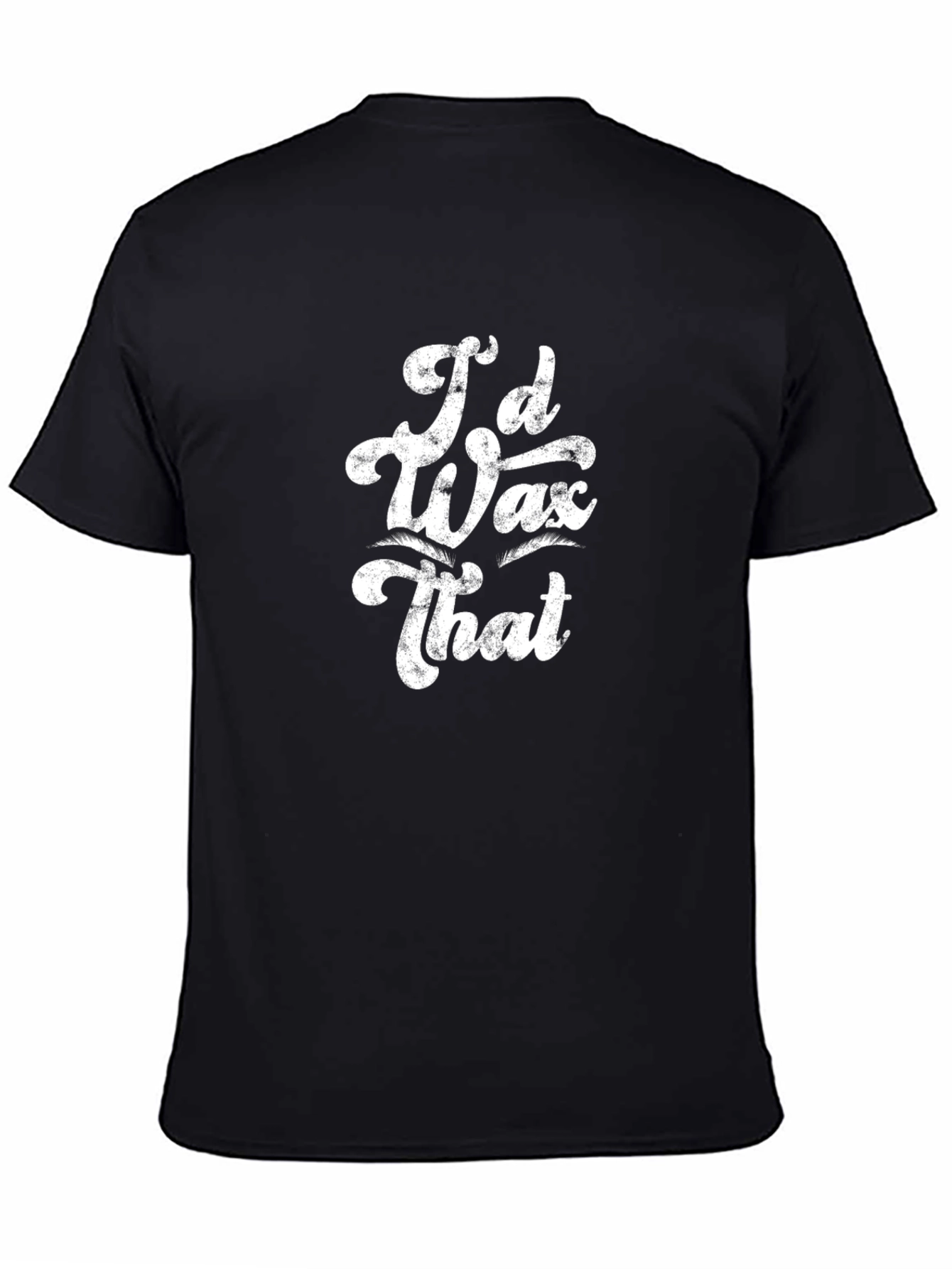 Camiseta Negra con Diseño Humorístico Id Wax That