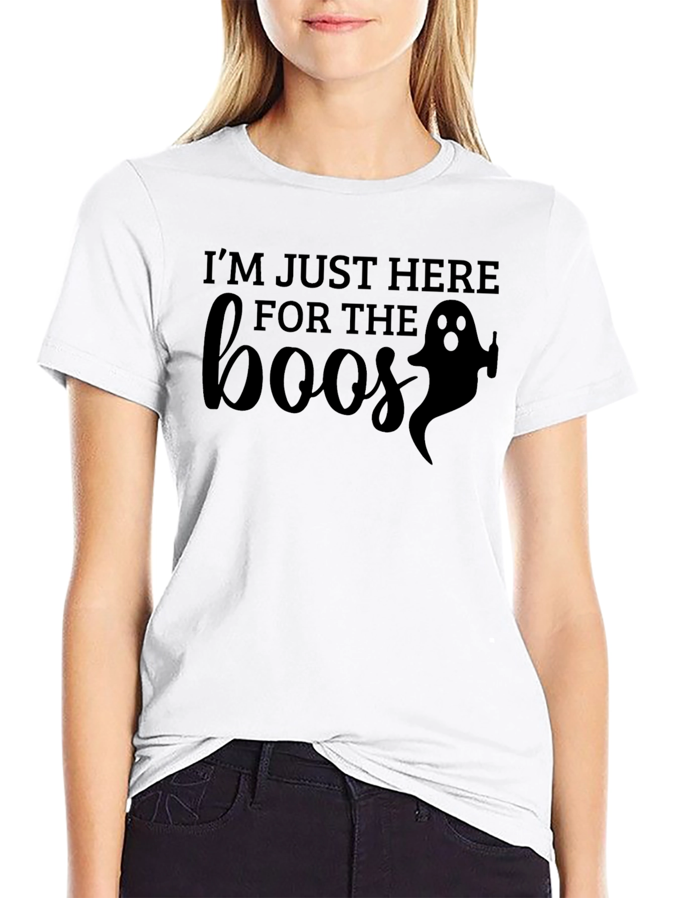 Camiseta Halloween Boos Negra para Hombre