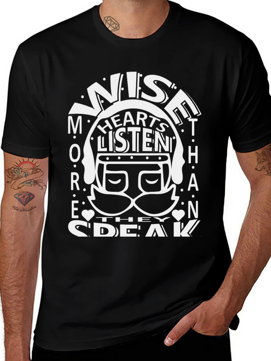Camiseta Negra: Sabios Escuchan Más