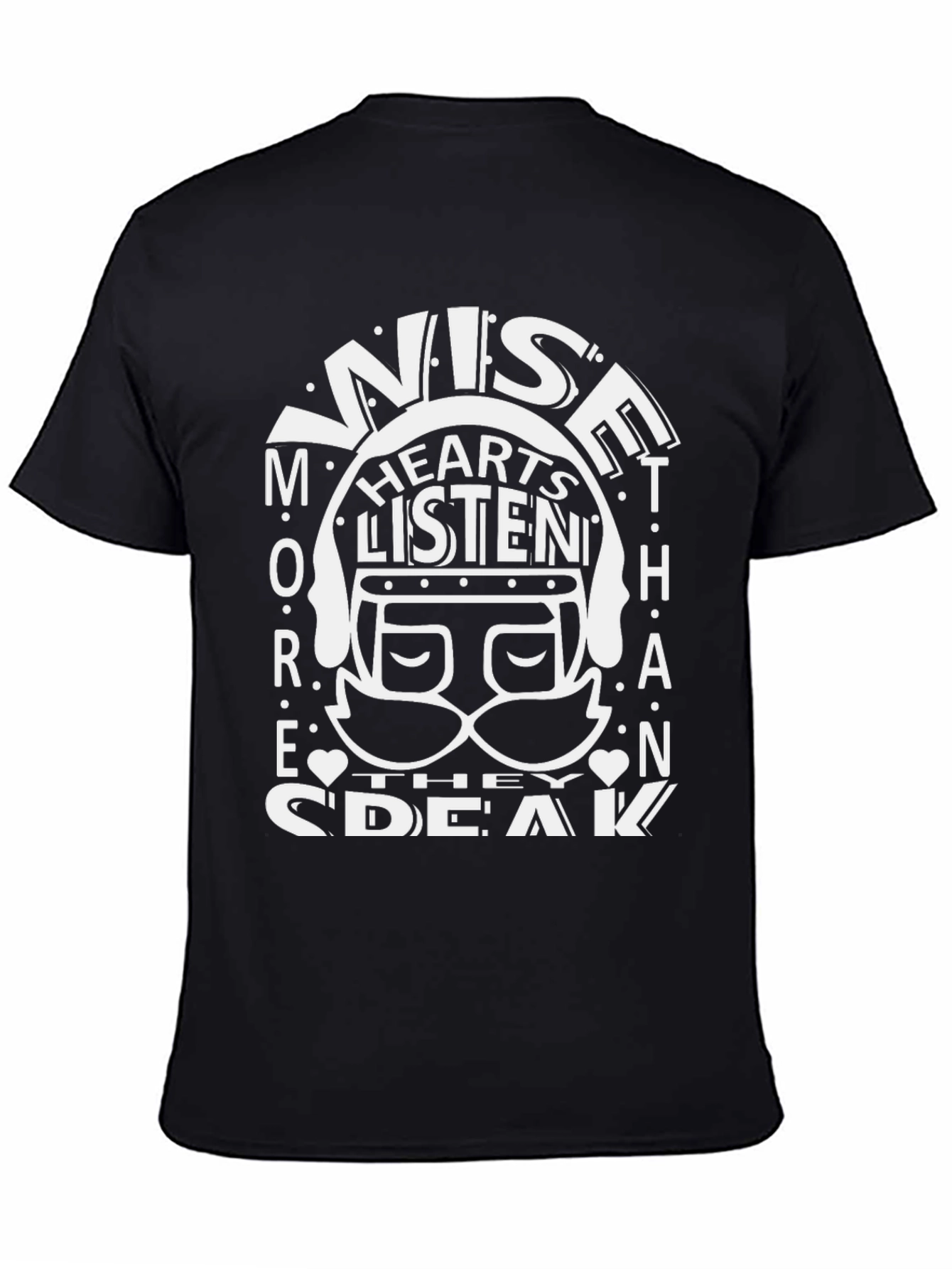 Camiseta Negra: Sabios Escuchan Más