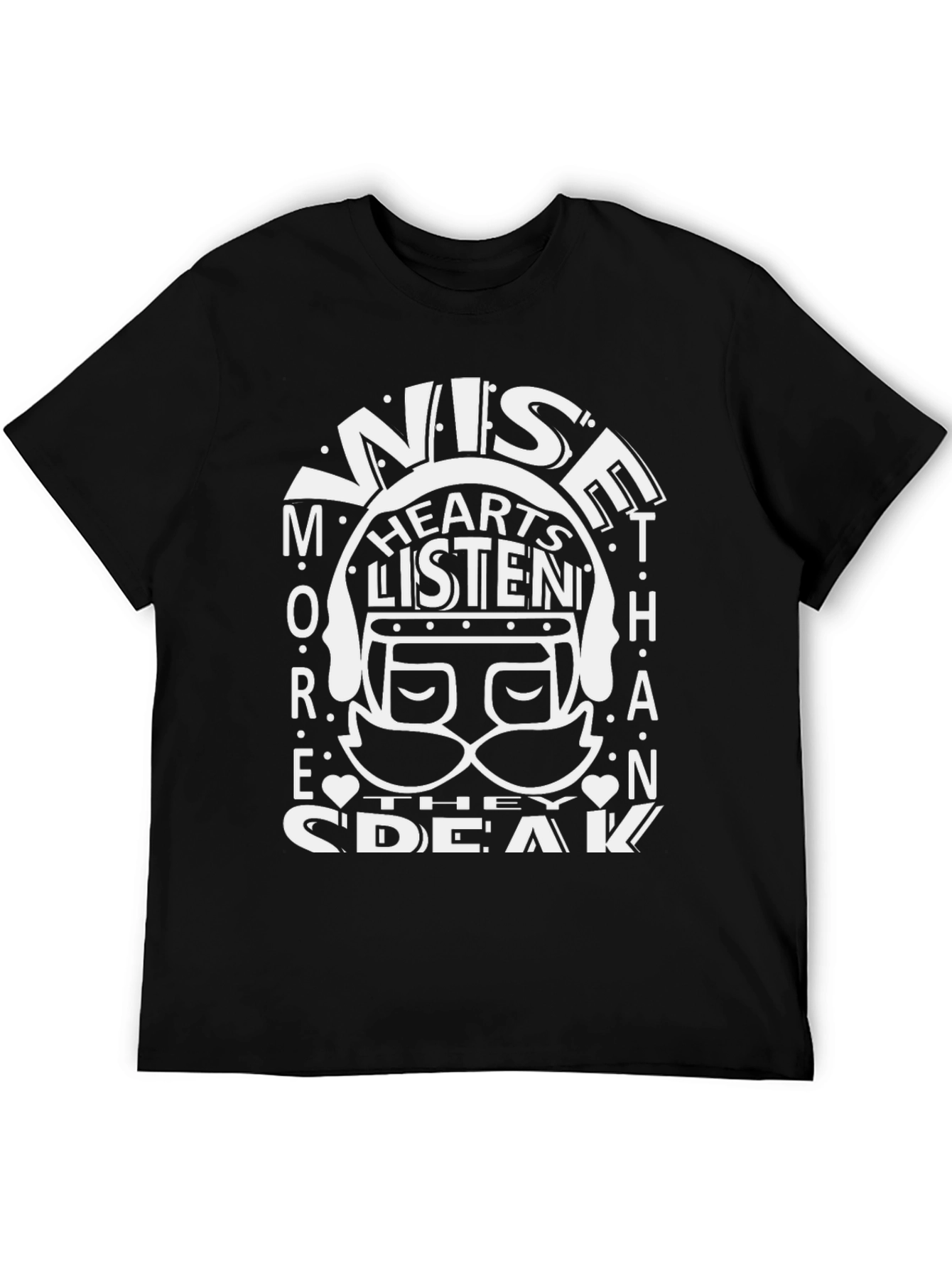 Camiseta Negra: Sabios Escuchan Más