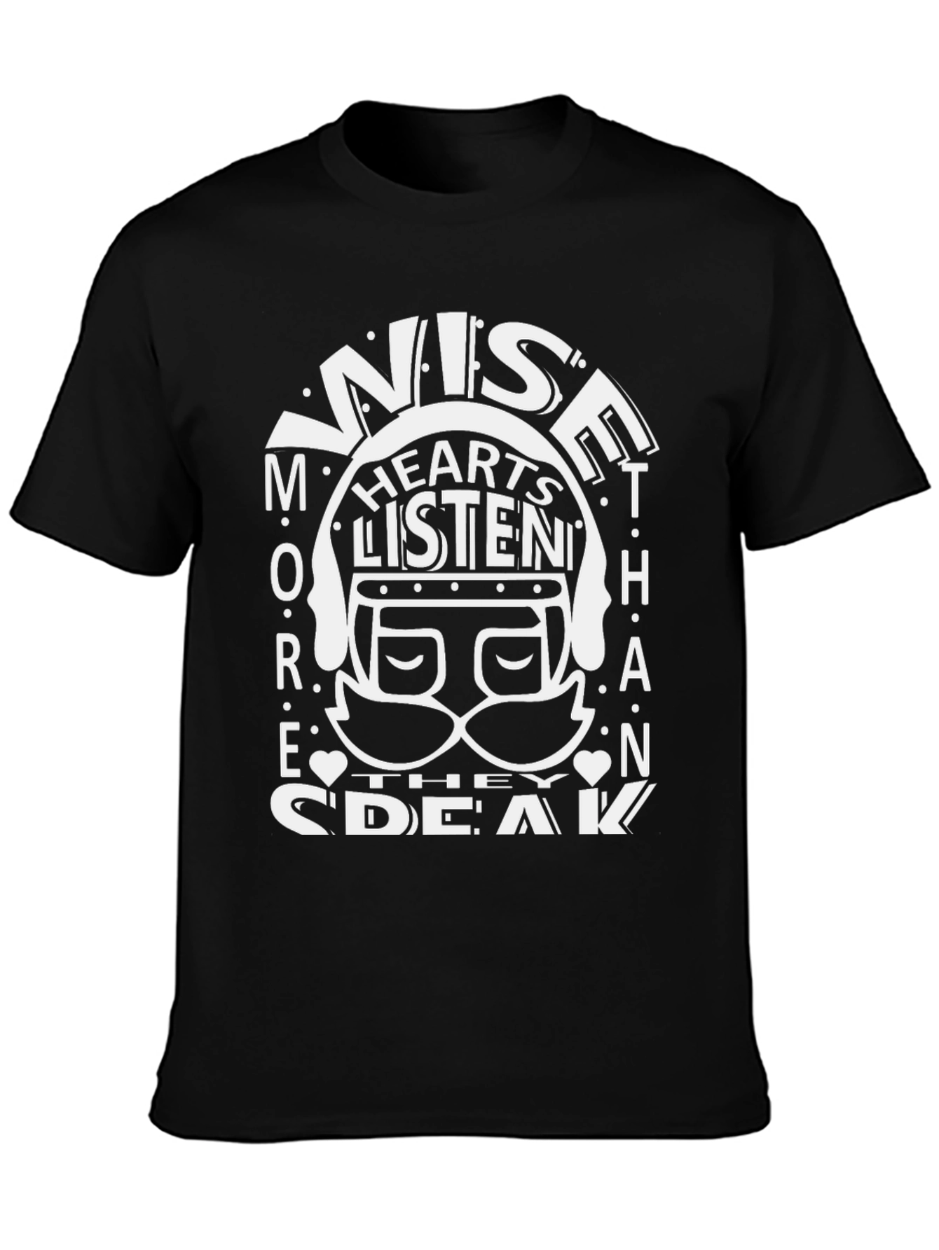 Camiseta Negra: Sabios Escuchan Más