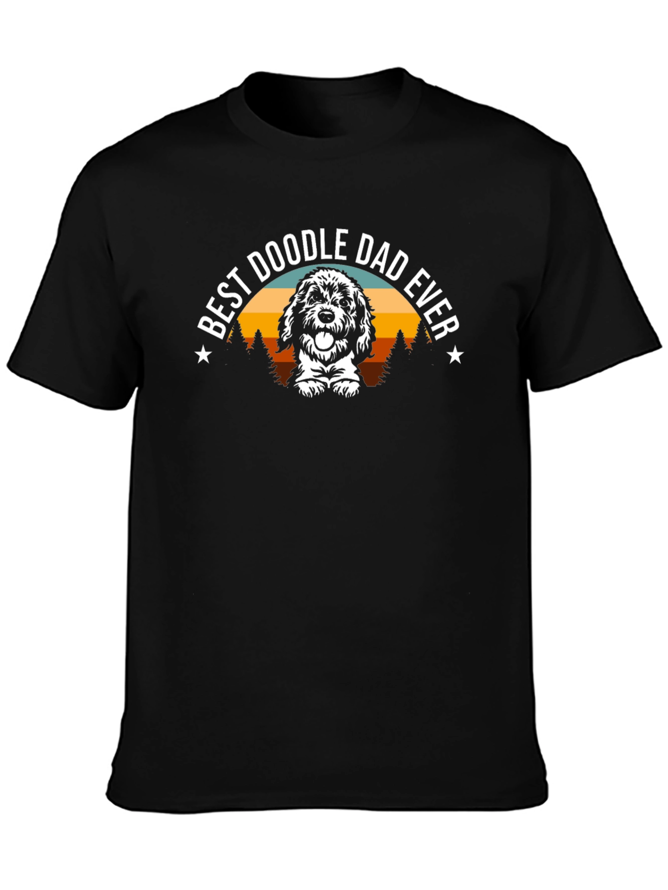 Camiseta Negra Best Doodle Dad Ever