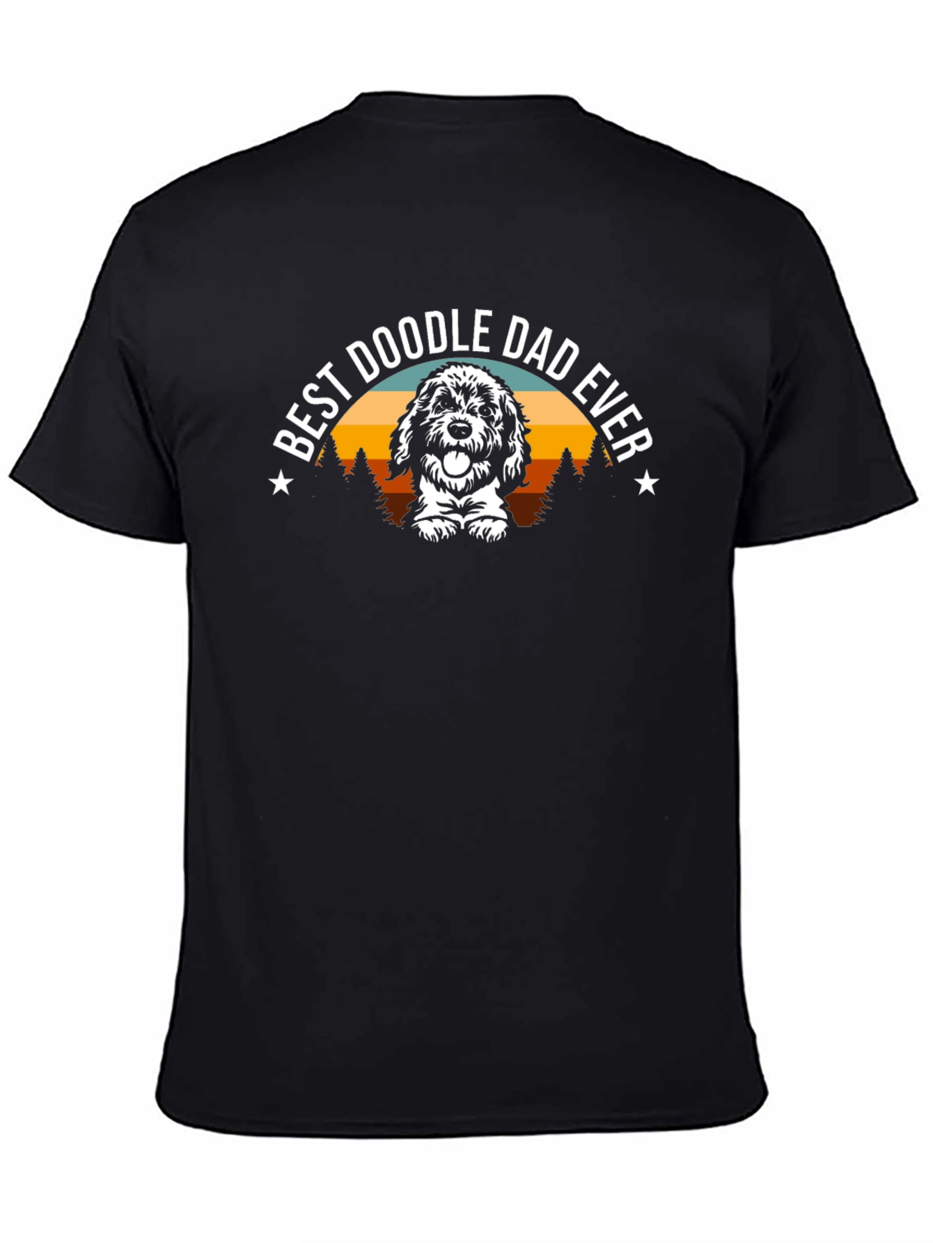 Camiseta Negra Best Doodle Dad Ever