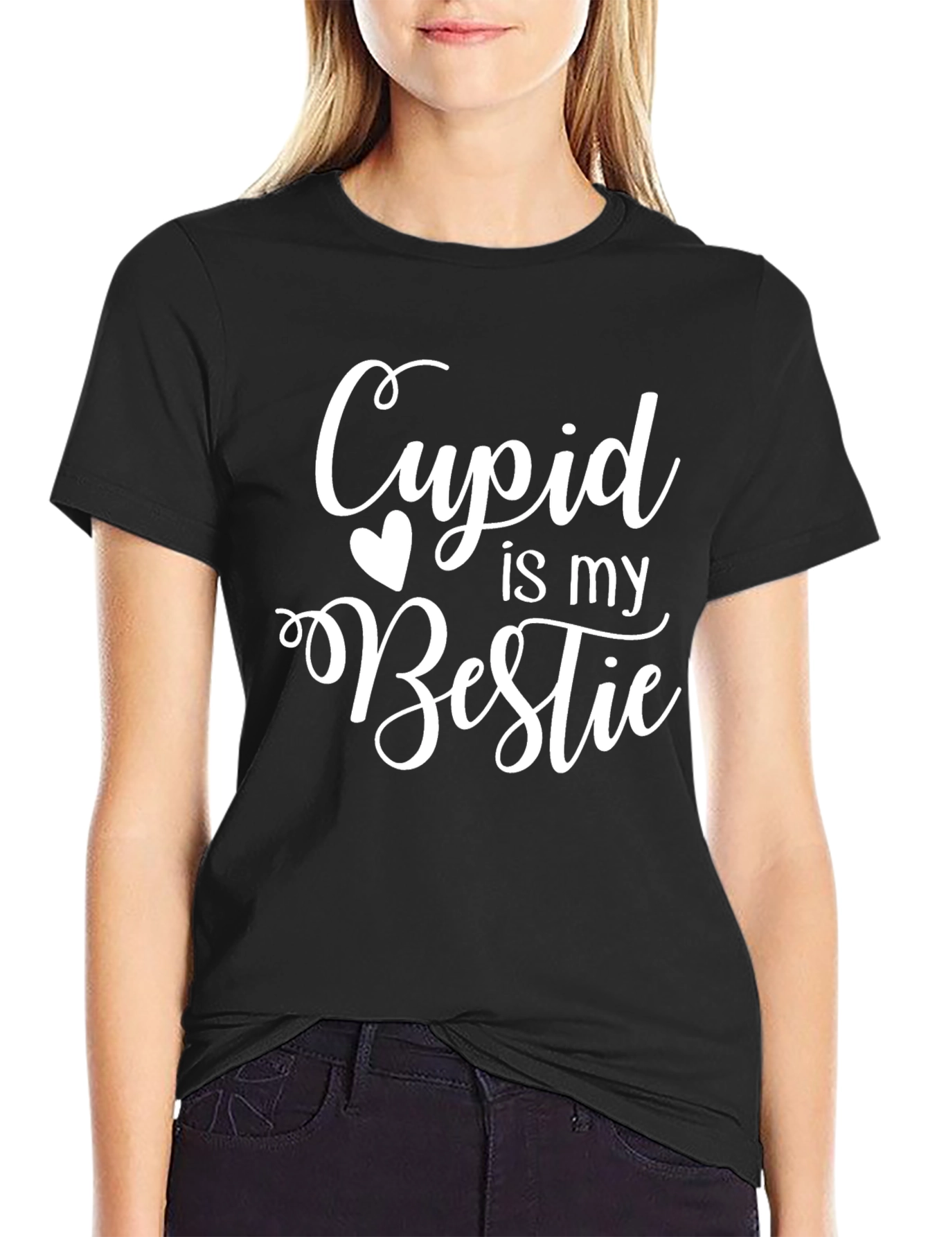 Camiseta Negra Cupido is my Bestie