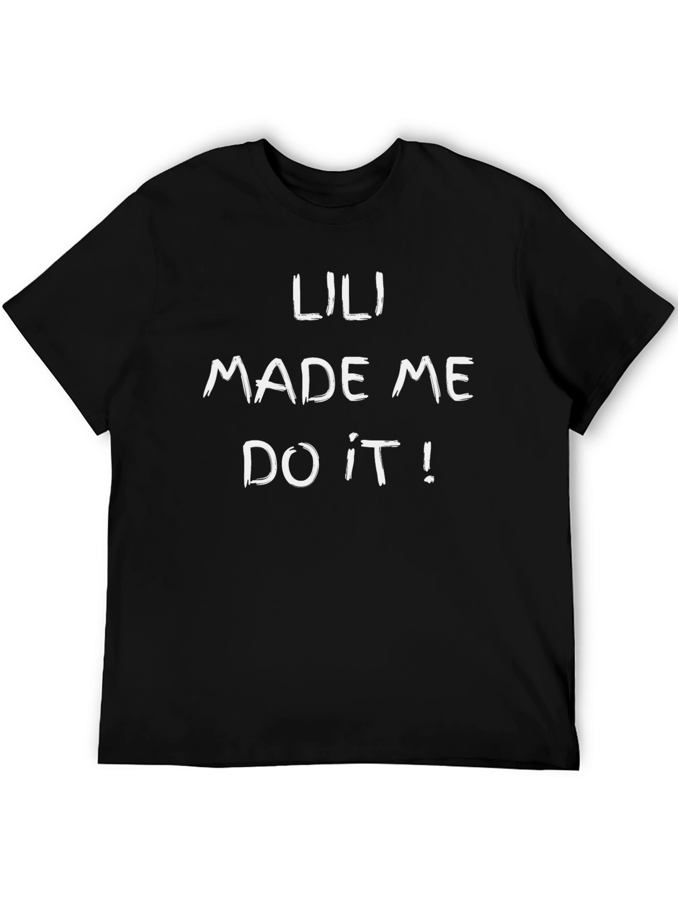 Camiseta Negra Lili Made Me Do It! Algodón