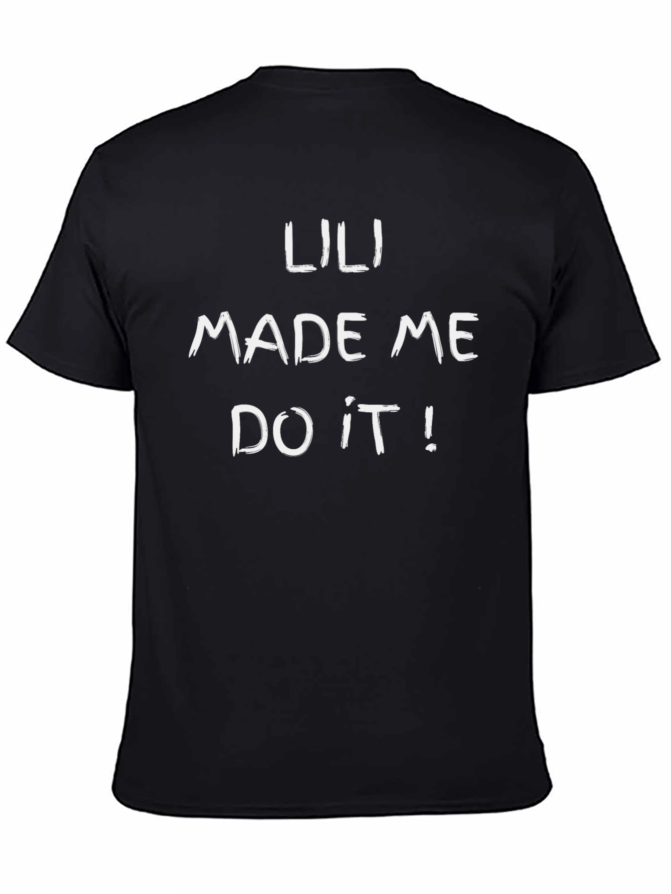 Camiseta Negra Lili Made Me Do It! Algodón