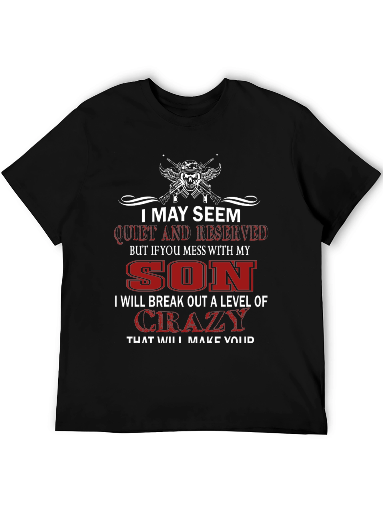 Camiseta Negra I May Seem Quiet para Hombre