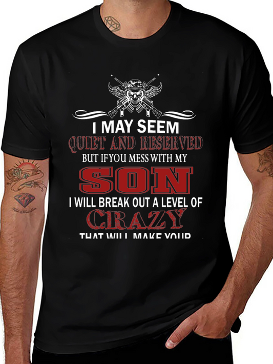 Camiseta Negra I May Seem Quiet para Hombre