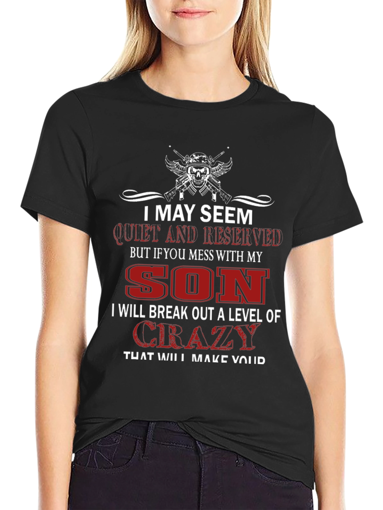 Camiseta Negra I May Seem Quiet para Hombre