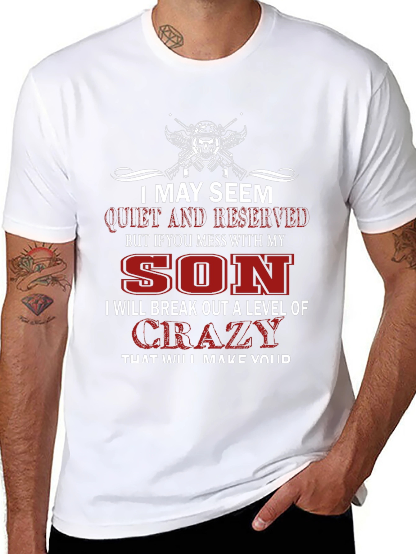 Camiseta Negra I May Seem Quiet para Hombre