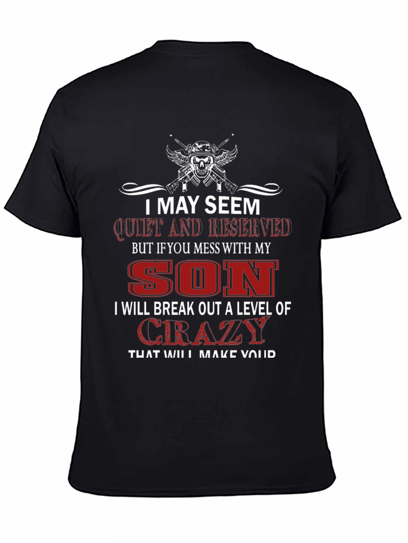Camiseta Negra I May Seem Quiet para Hombre