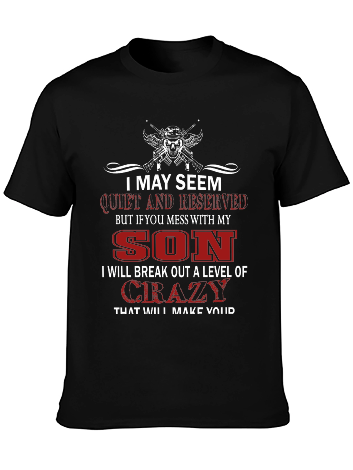 Camiseta Negra I May Seem Quiet para Hombre