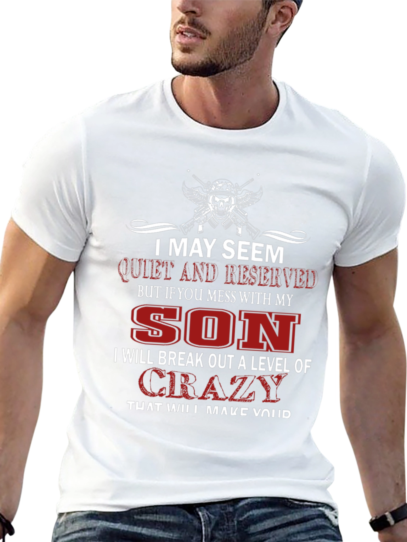 Camiseta Negra I May Seem Quiet para Hombre