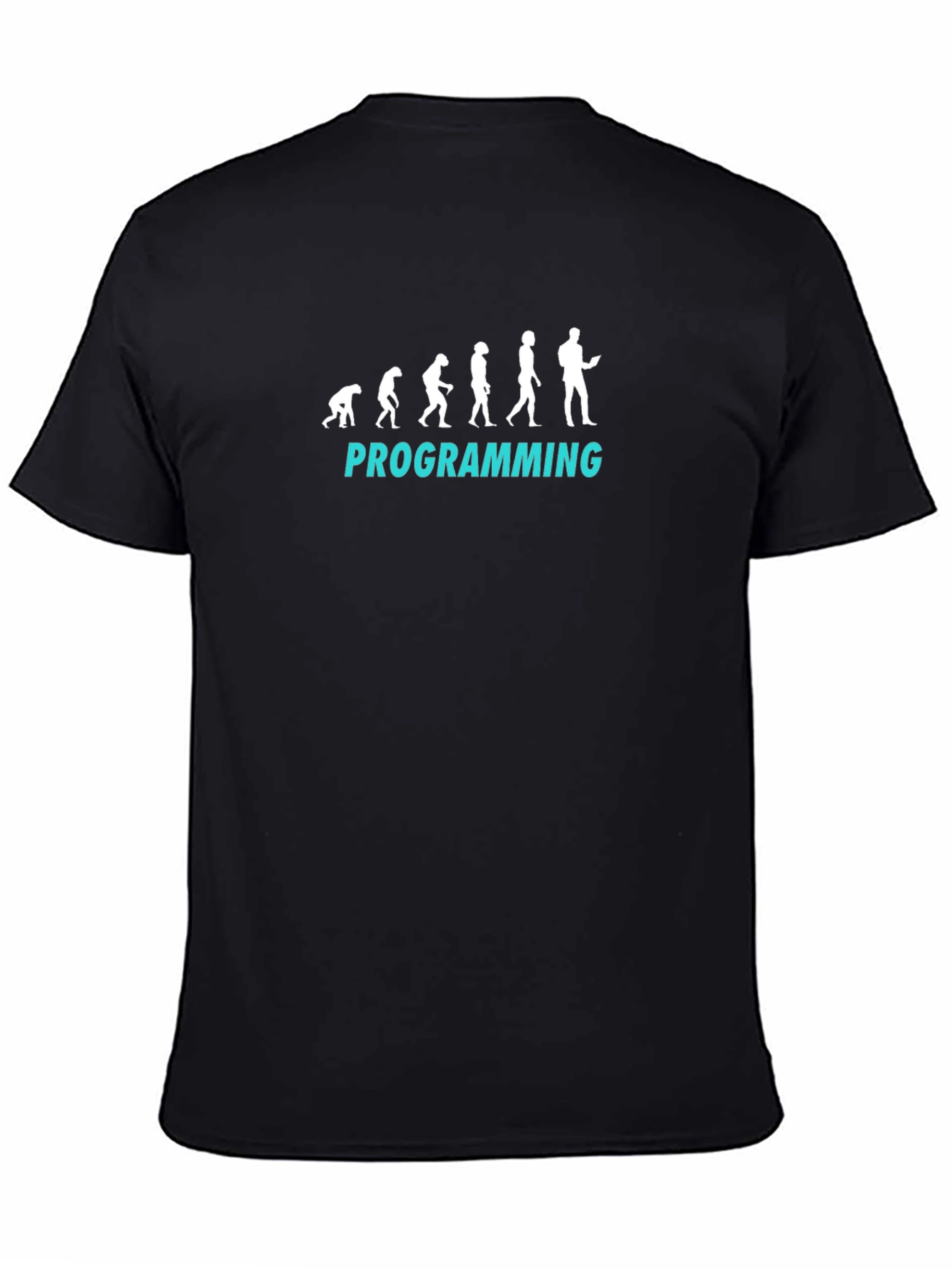 Camiseta Negra Evolución Programación Hombre