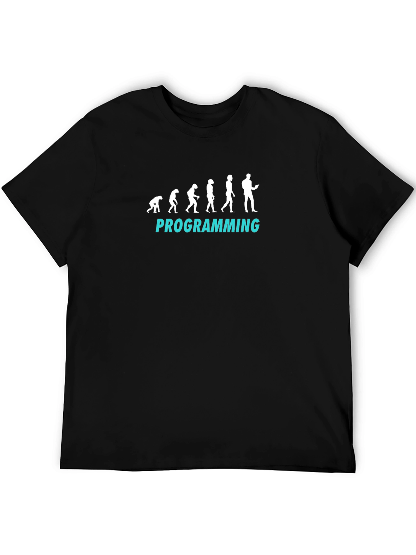 Camiseta Negra Evolución Programación Hombre