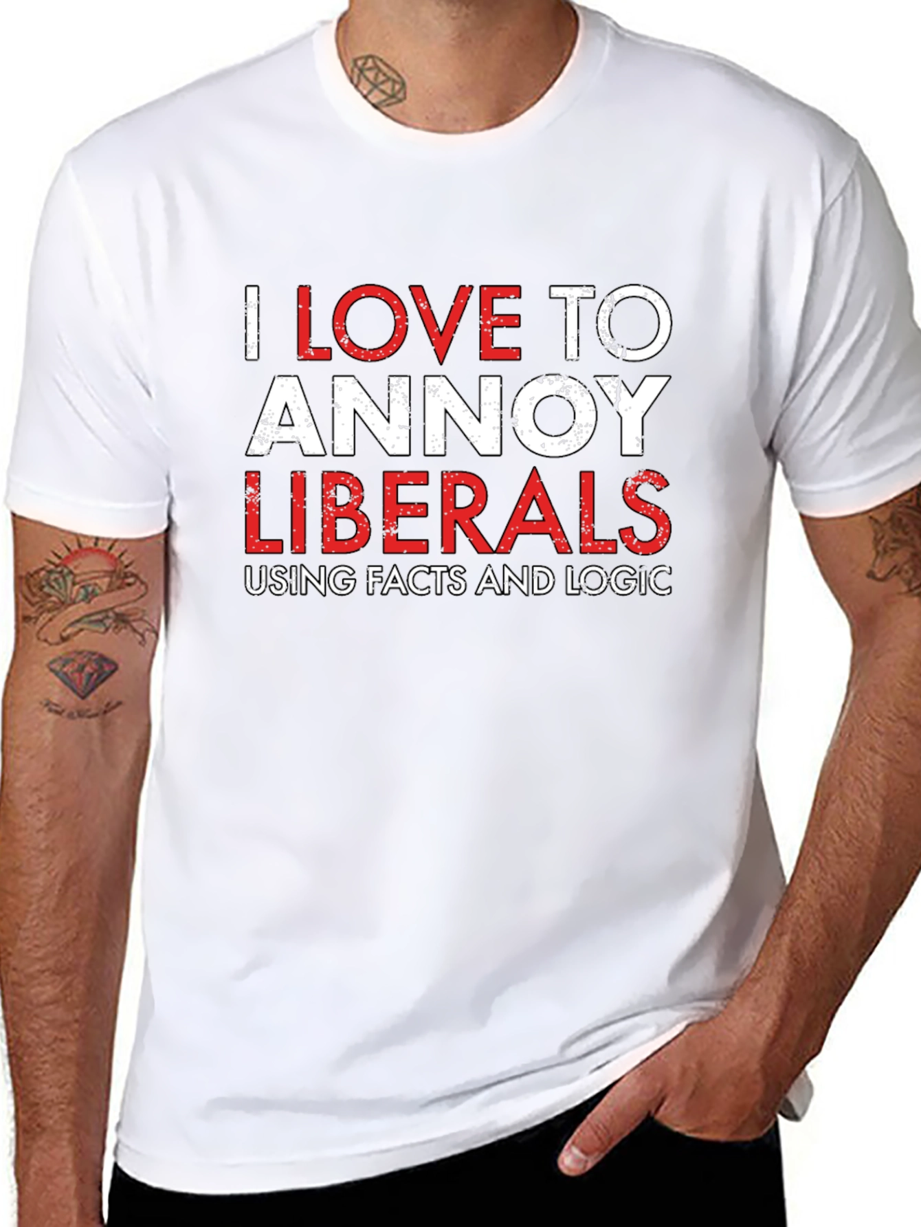 Camiseta Negra: Amo Molestar a los Liberales con Datos