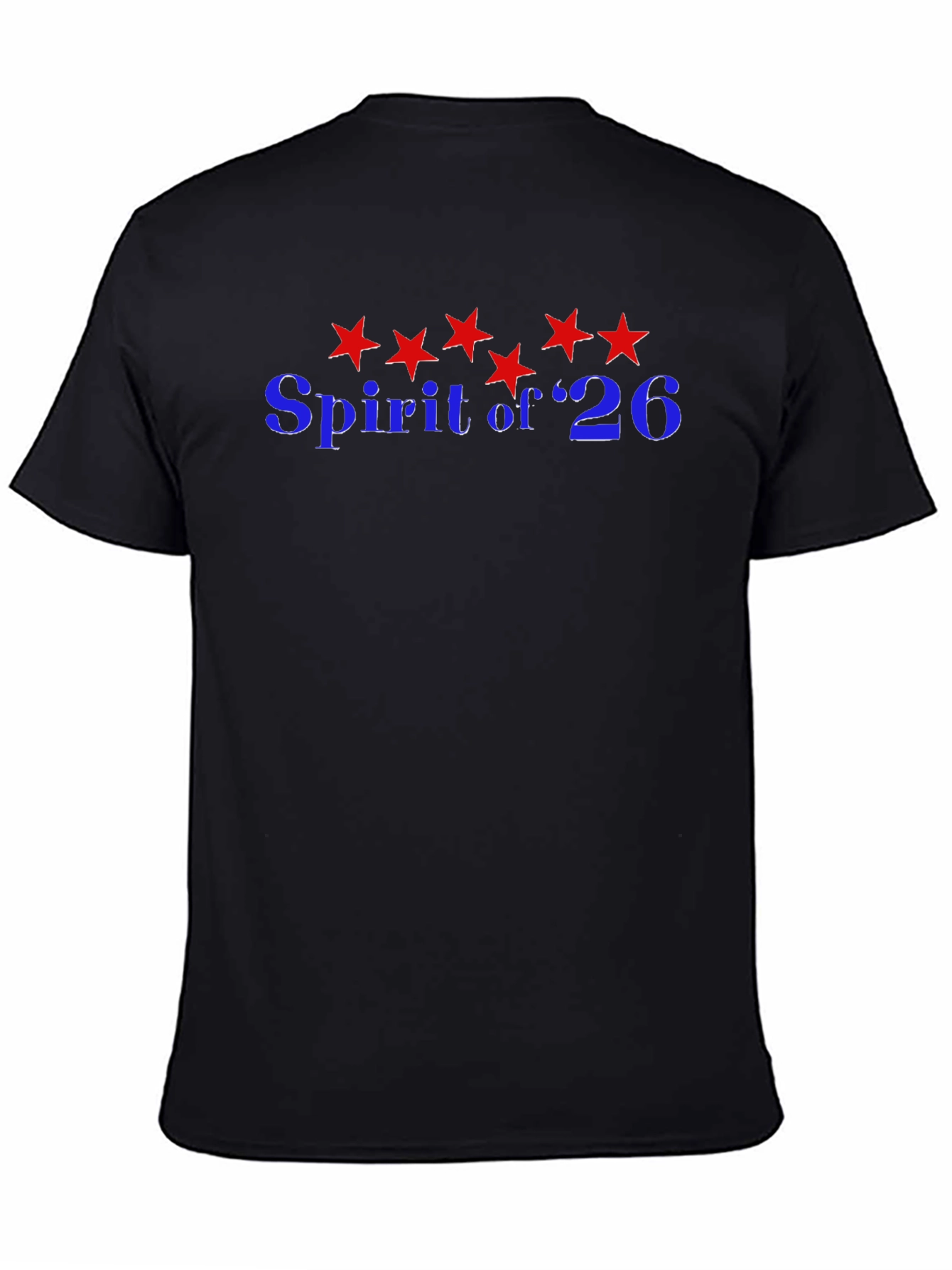 Camiseta Negra Espíritu del 26 con Estrellas
