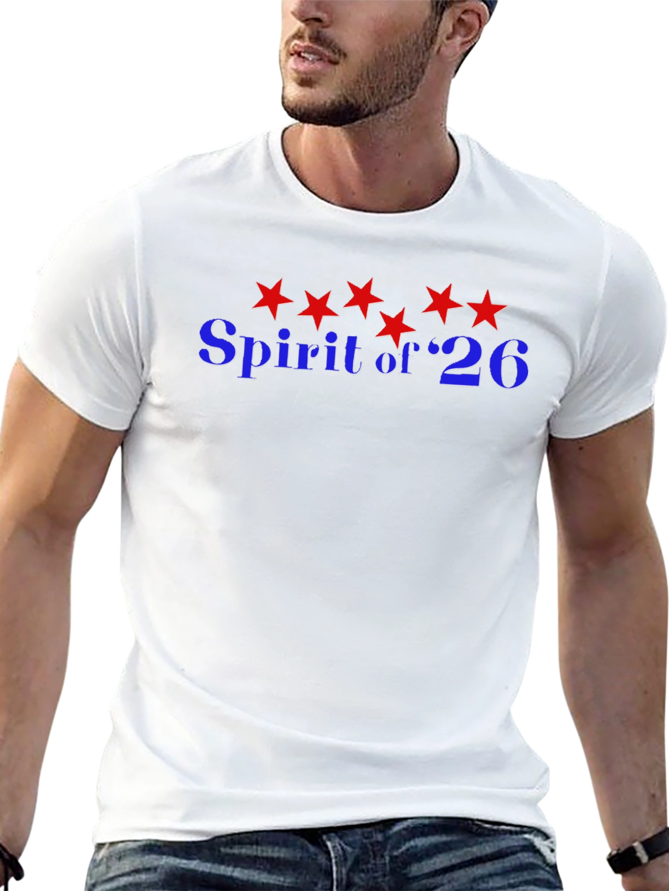 Camiseta Negra Espíritu del 26 con Estrellas