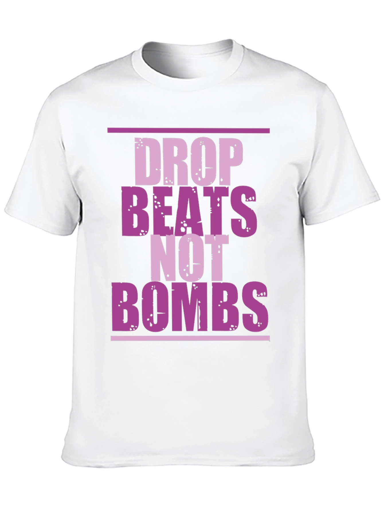 Camiseta Negra Drop Beats Not Bombs