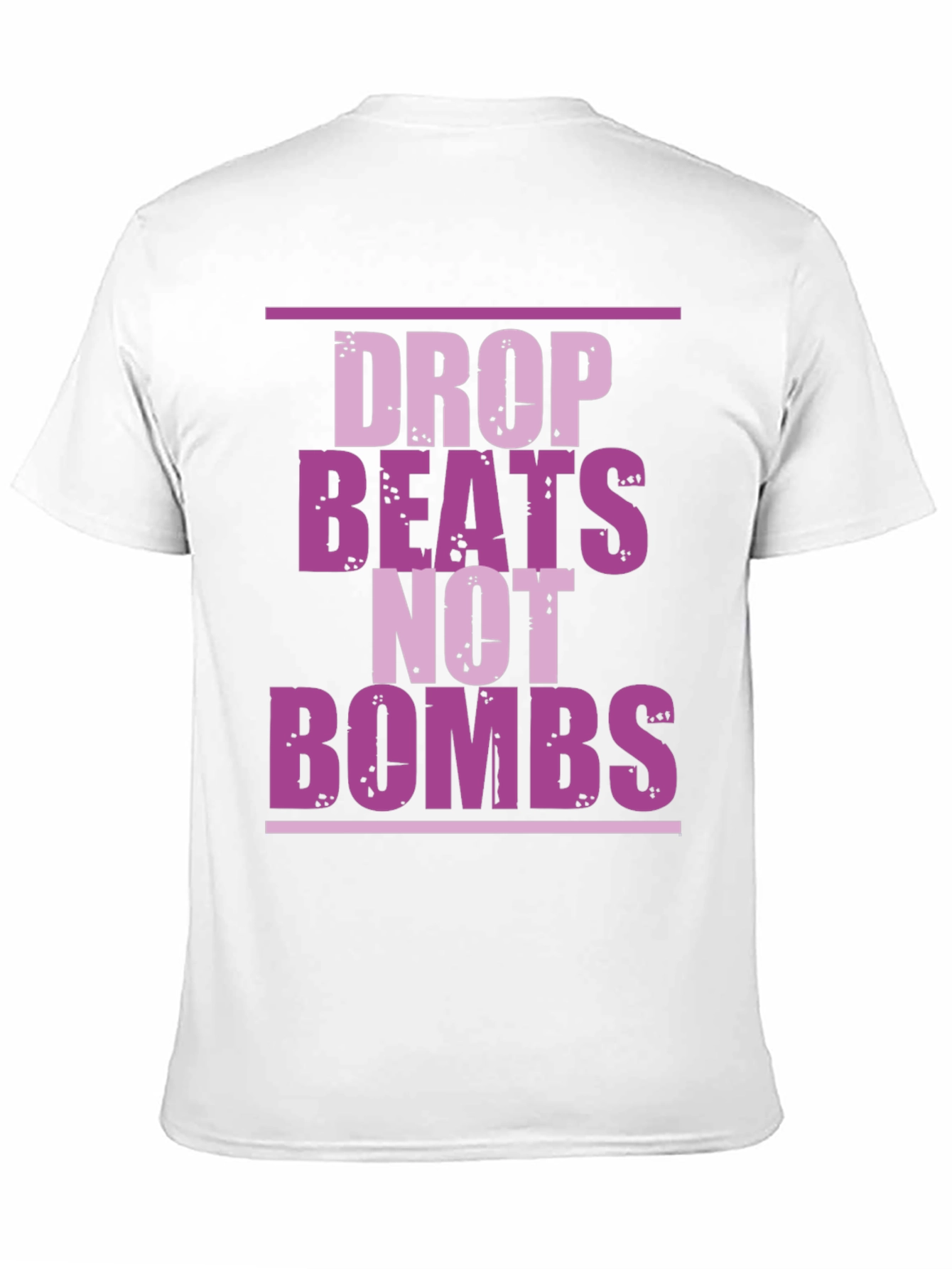 Camiseta Negra Drop Beats Not Bombs