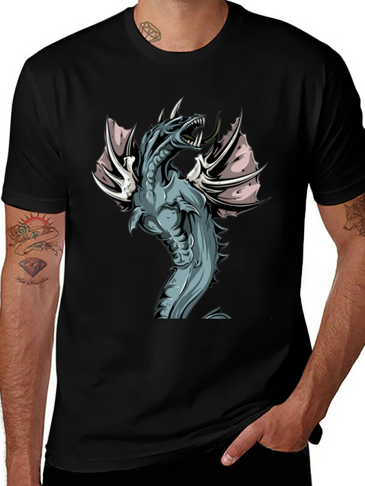 Camiseta Negra con Dragón Fantástico