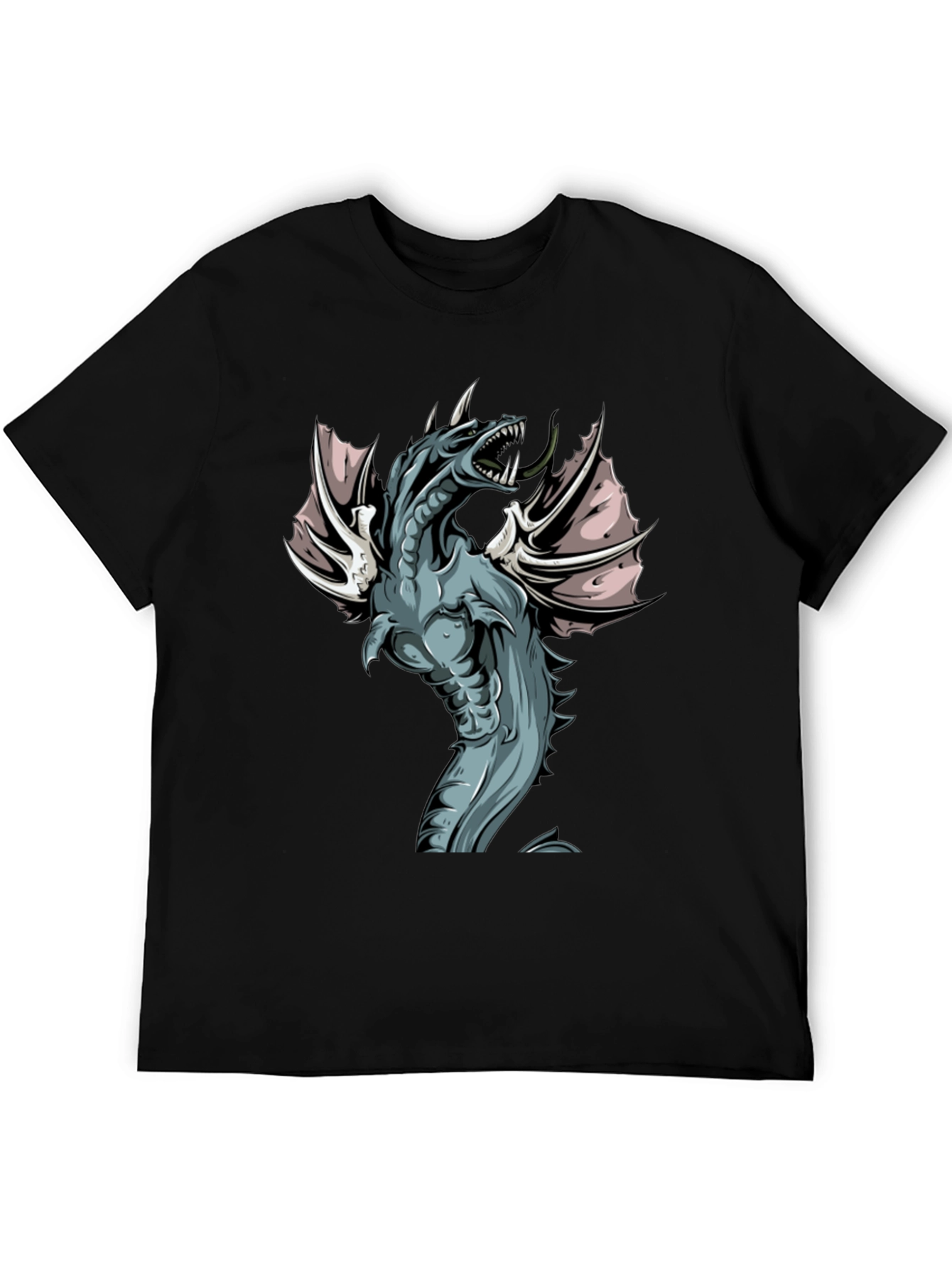 Camiseta Negra con Dragón Fantástico