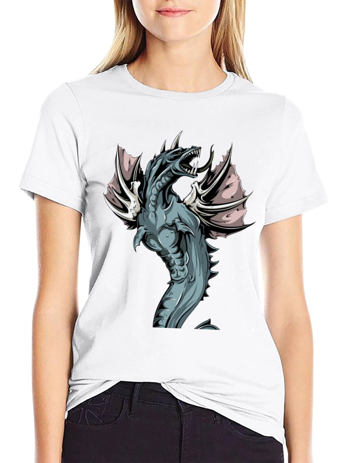 Camiseta Negra con Dragón Fantástico