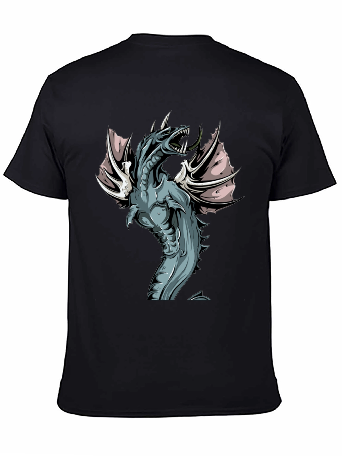 Camiseta Negra con Dragón Fantástico