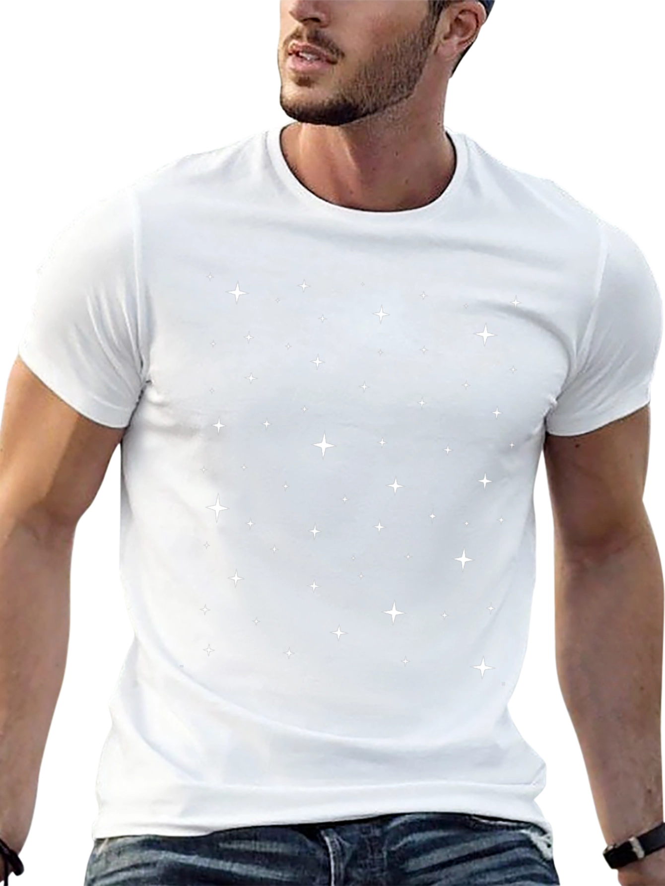 Camiseta Negra Estrellas Unisex