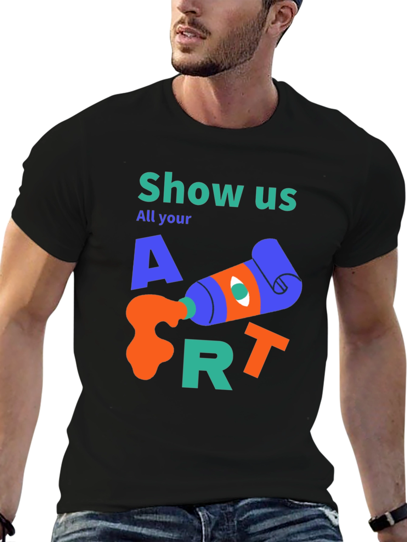 Camiseta Negra Artística Show Us Your Art