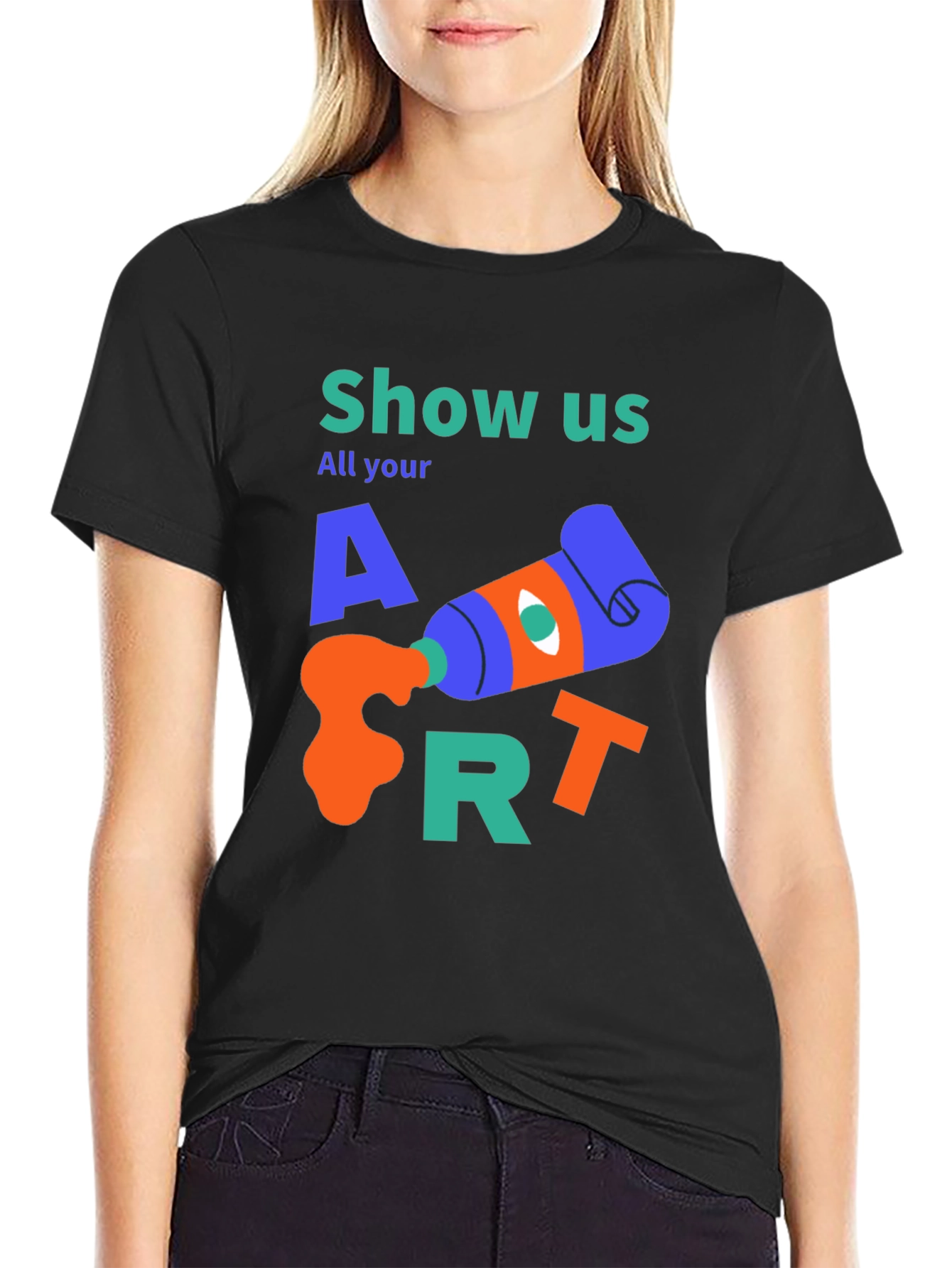 Camiseta Negra Artística Show Us Your Art