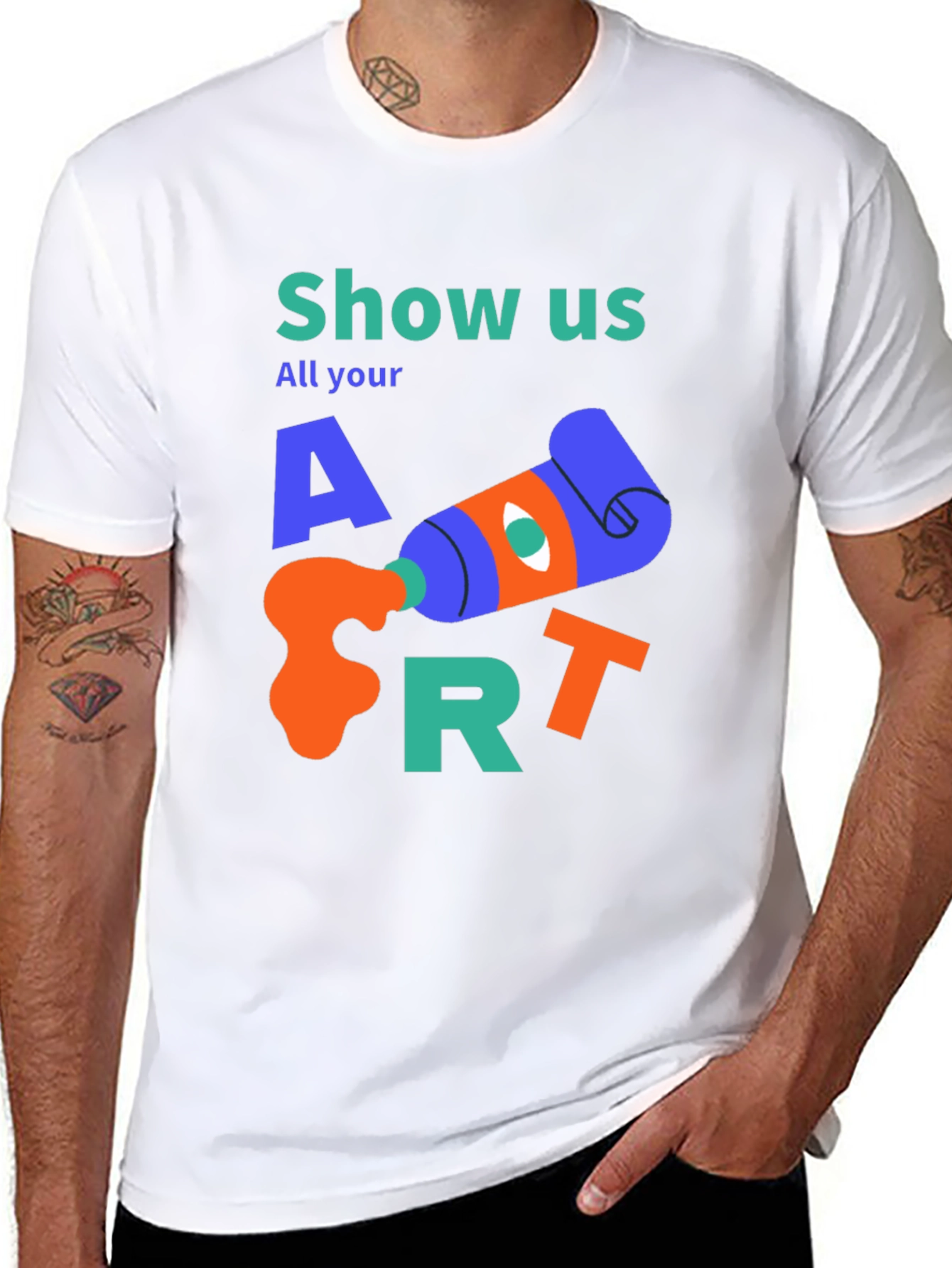 Camiseta Negra Artística Show Us Your Art