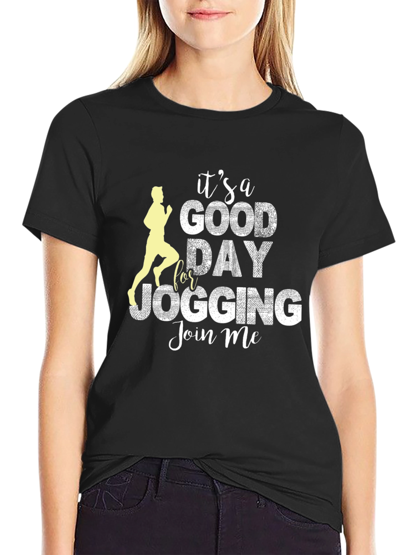 Camiseta Hombre Negra Deportiva para Jogging