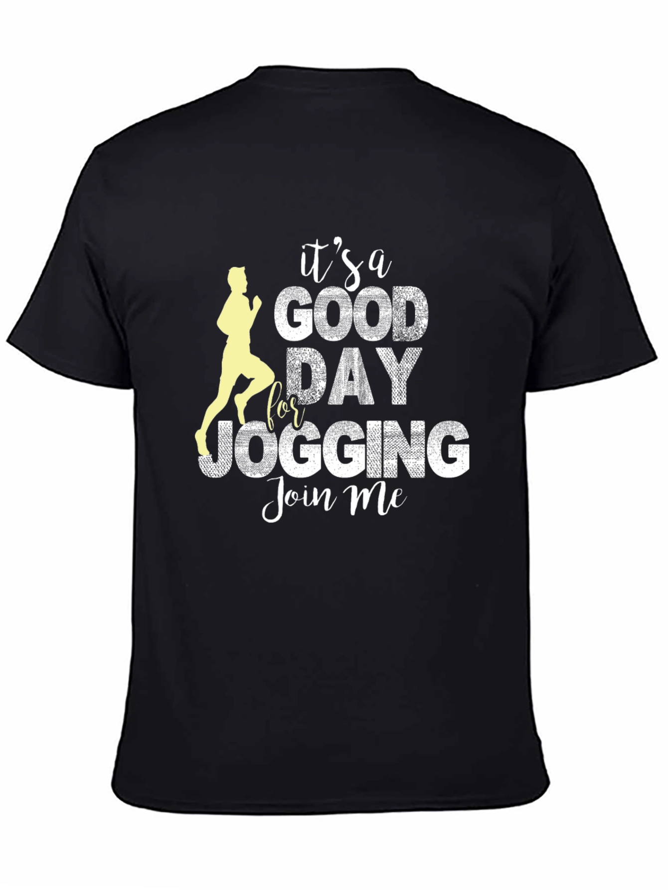 Camiseta Hombre Negra Deportiva para Jogging