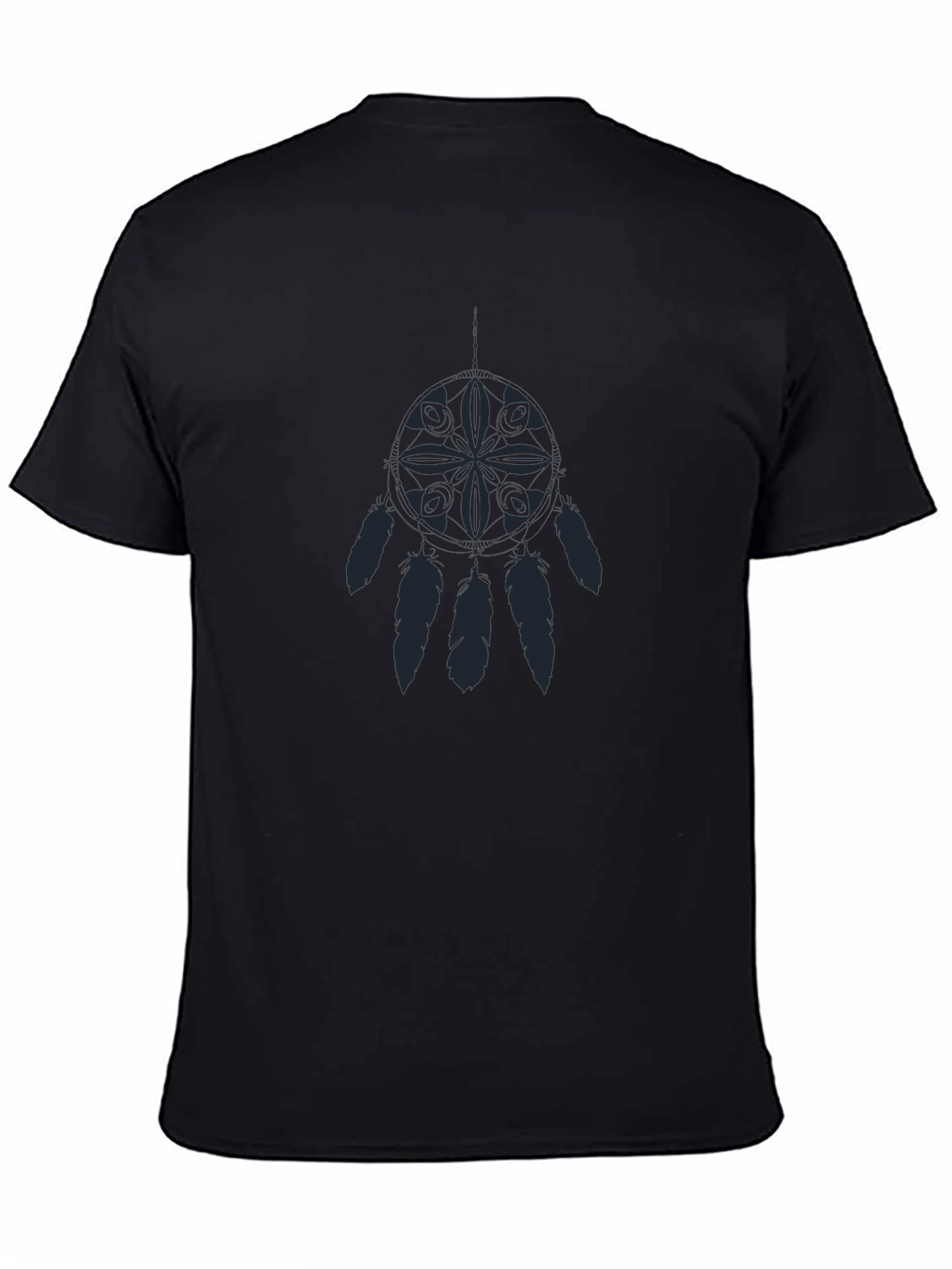Camiseta Negra con Diseño Atrapasueños