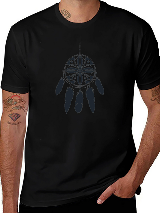 Camiseta Negra con Diseño Atrapasueños