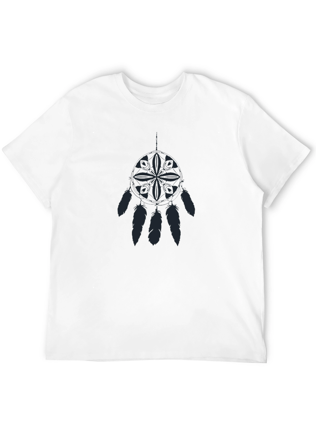 Camiseta Negra con Diseño Atrapasueños