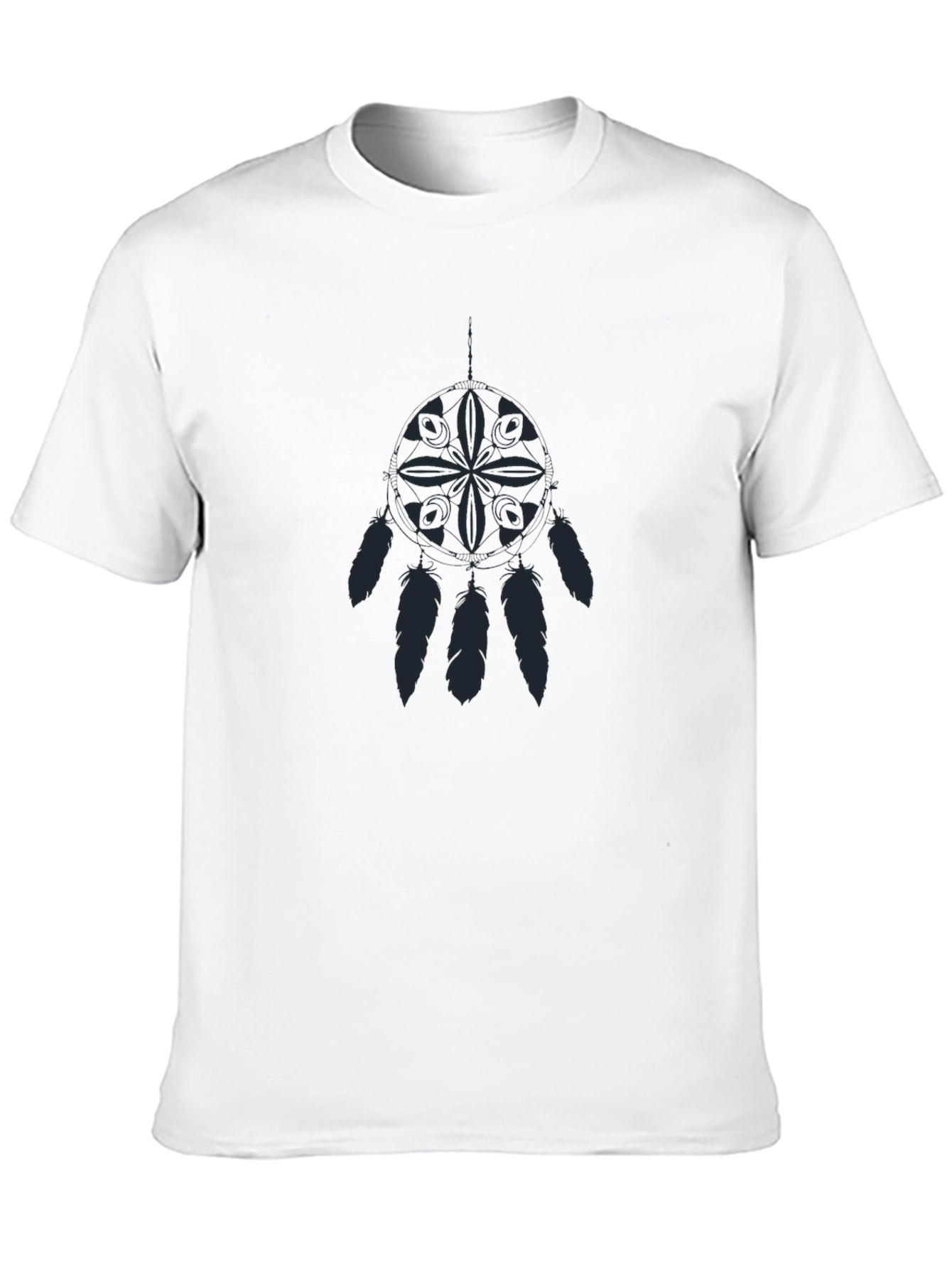 Camiseta Negra con Diseño Atrapasueños