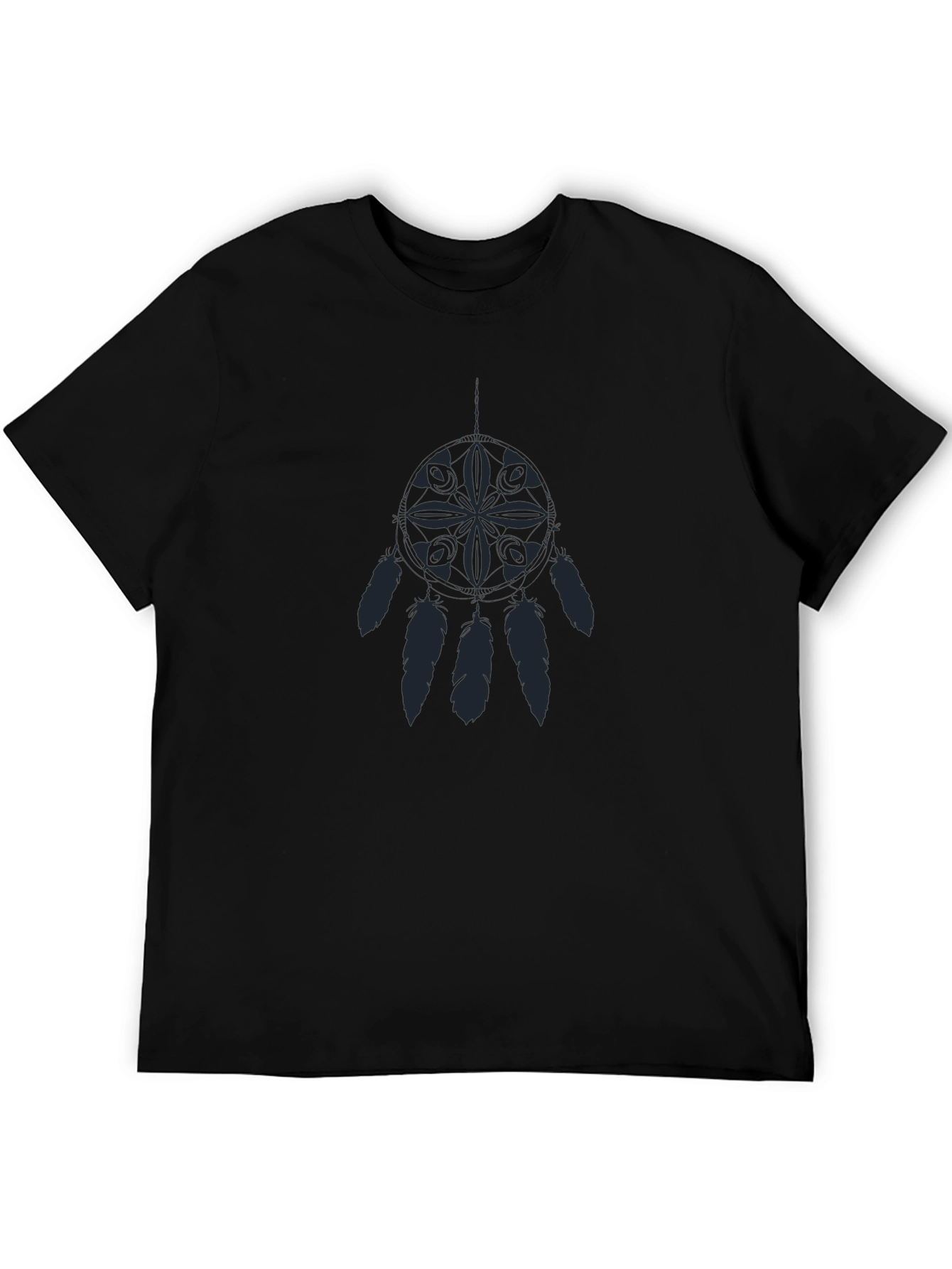 Camiseta Negra con Diseño Atrapasueños