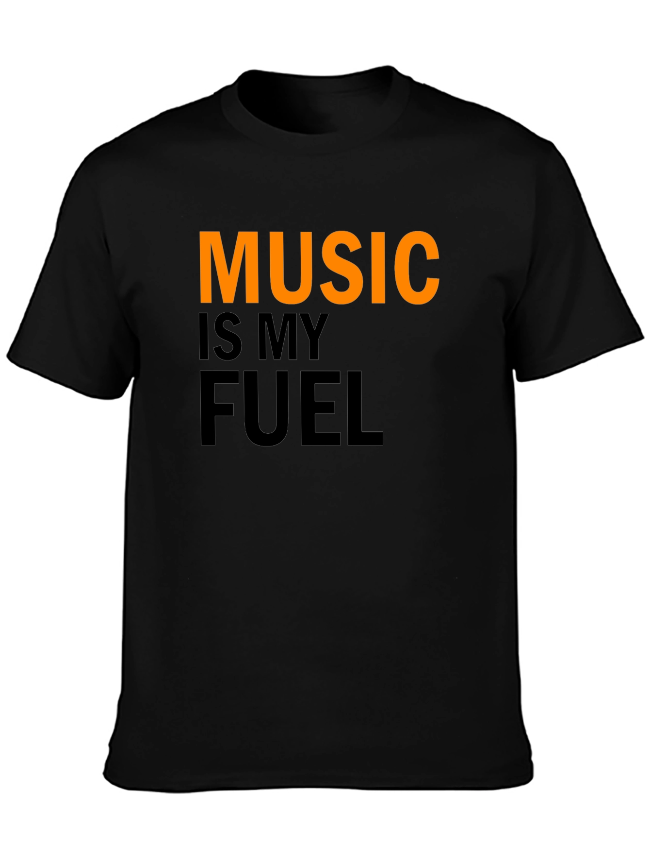 Camiseta Negra Music is My Fuel para Hombre