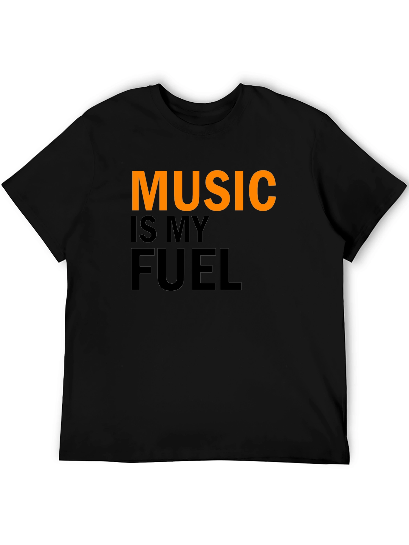 Camiseta Negra Music is My Fuel para Hombre
