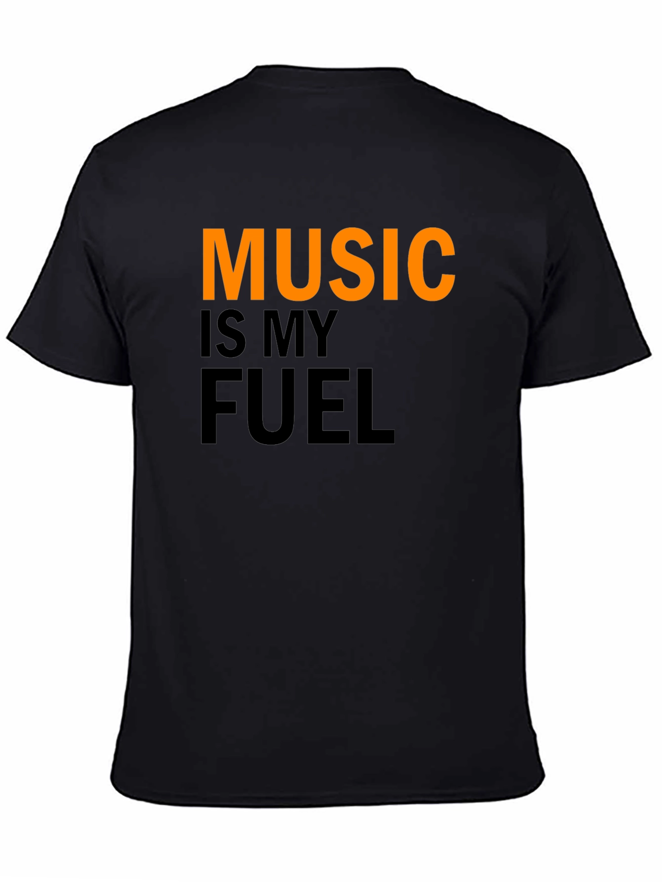 Camiseta Negra Music is My Fuel para Hombre