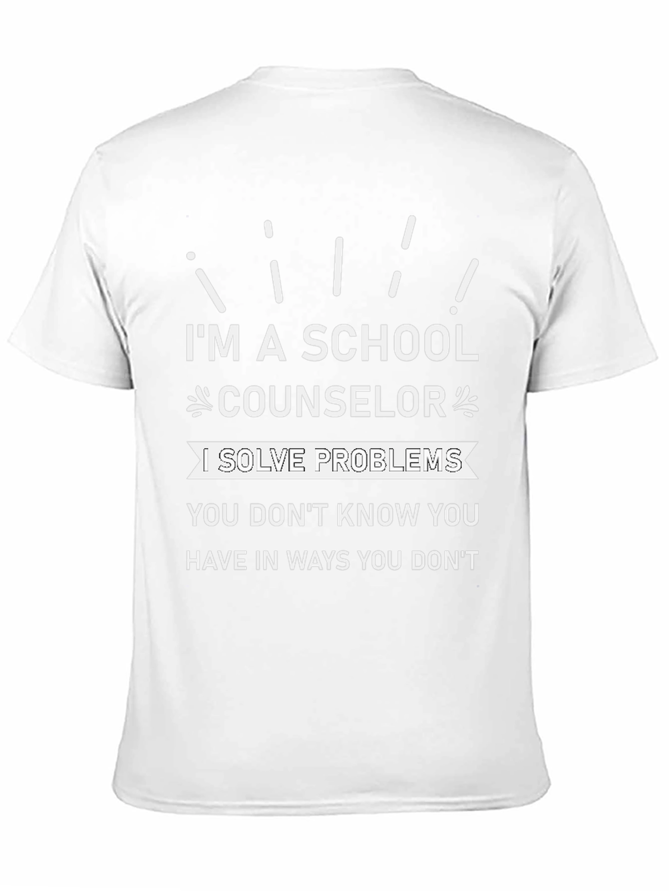 Camiseta Negra con Mensaje para Consejero Escolar