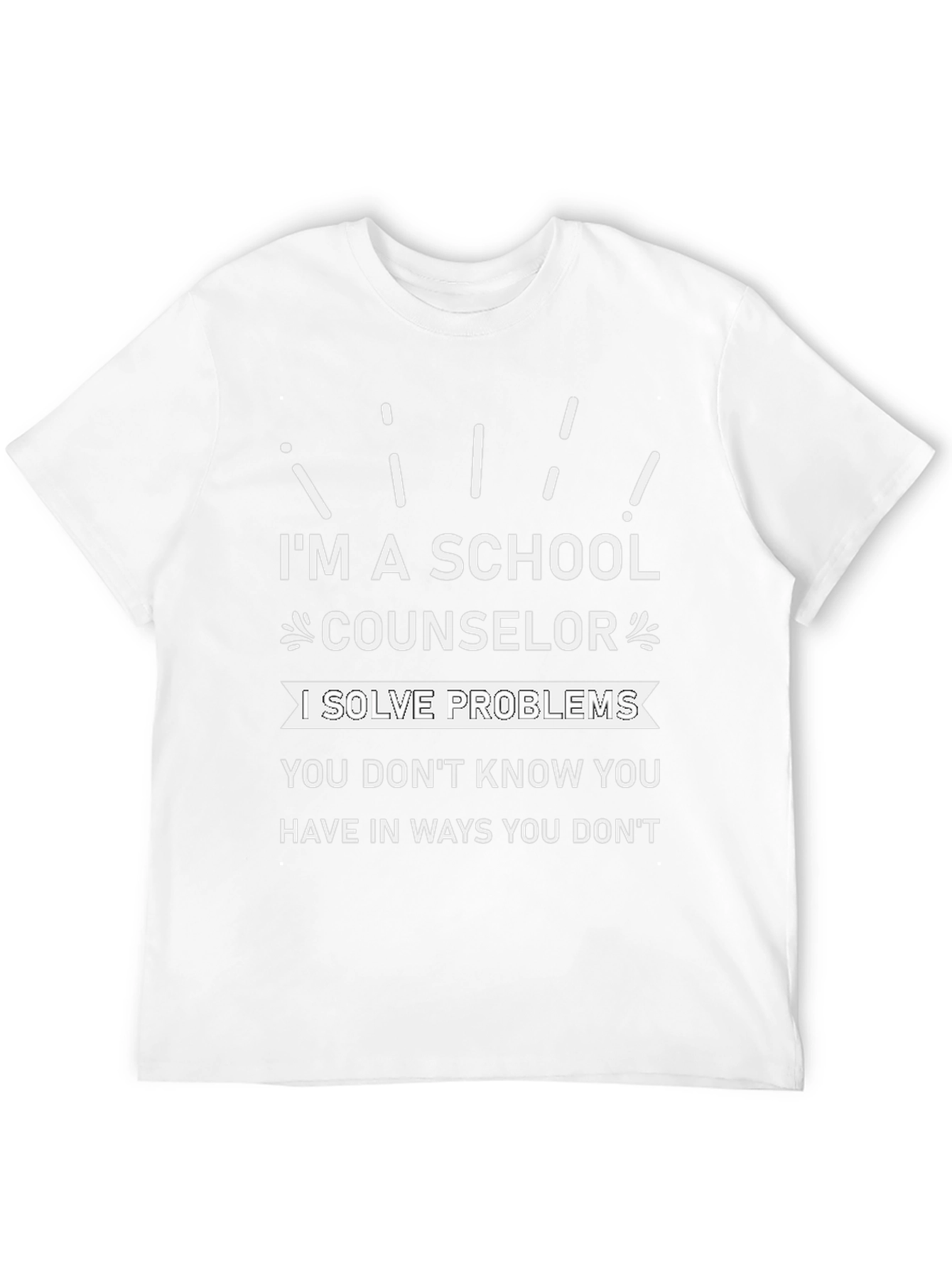 Camiseta Negra con Mensaje para Consejero Escolar