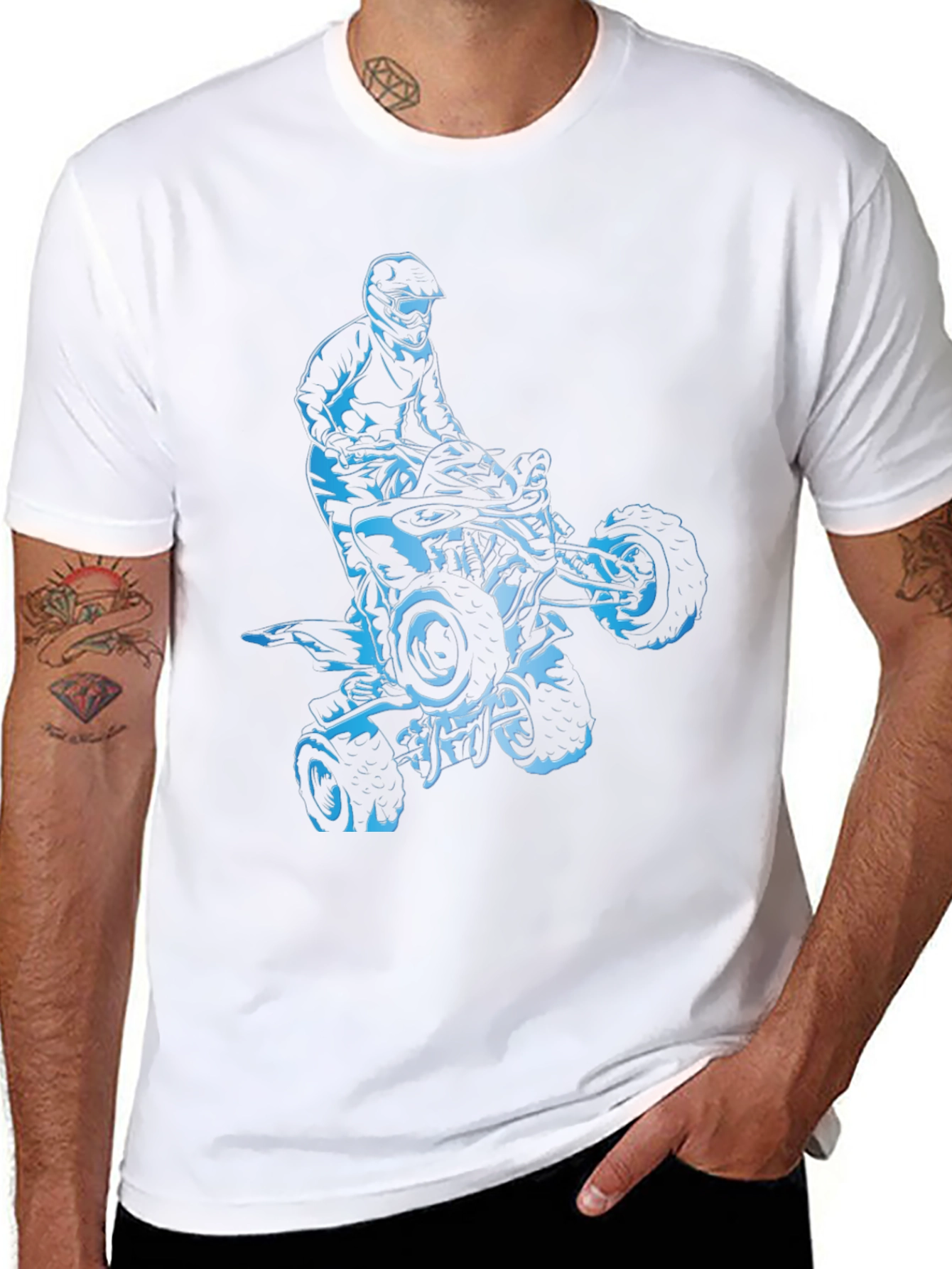 Camiseta Negra con Diseño de ATV Extremo
