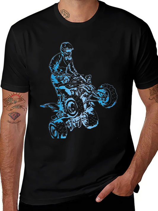 Camiseta Negra con Diseño de ATV Extremo