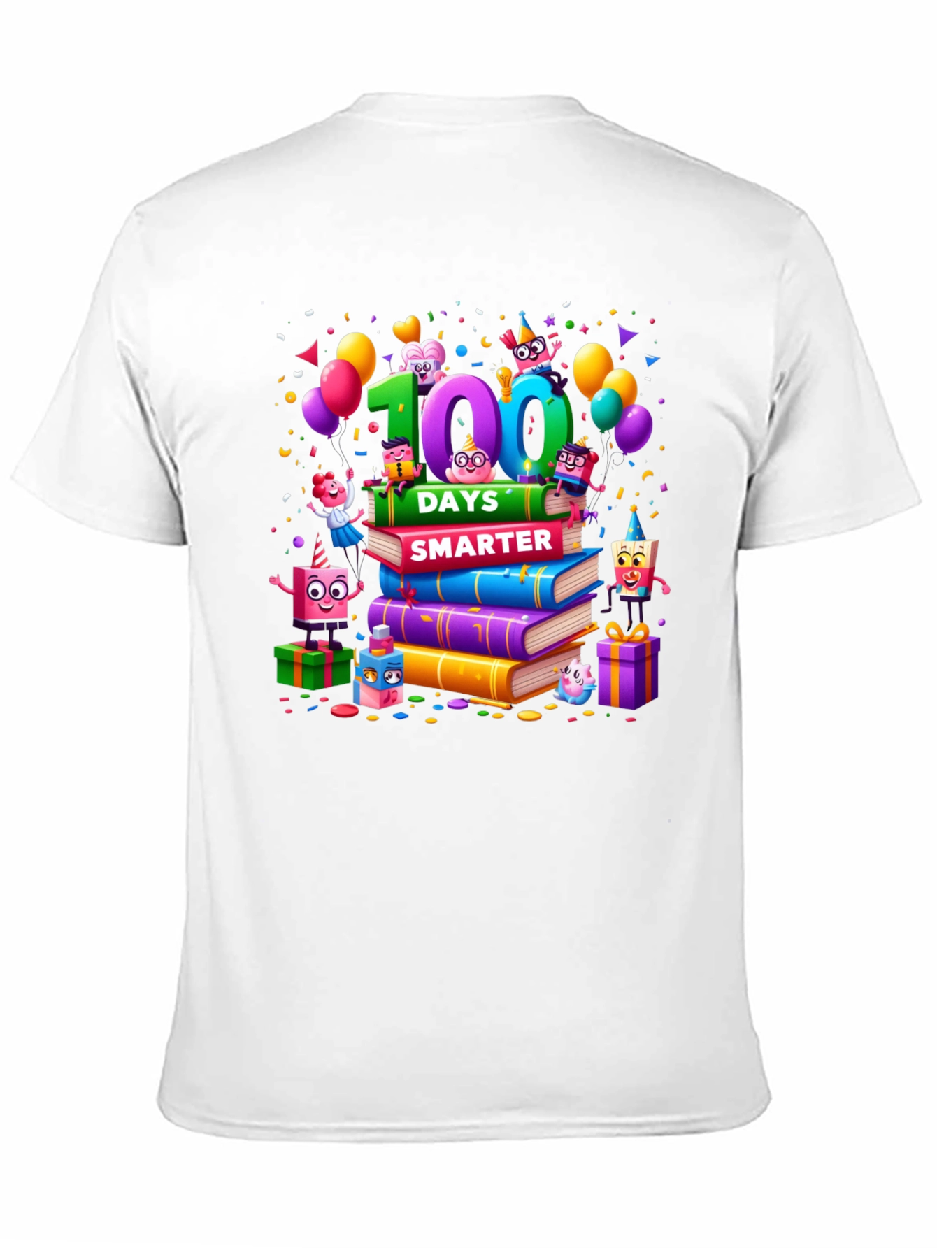 Camiseta Negra 100 Días Más Inteligente